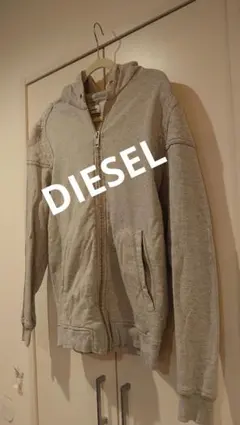 DIESEL ジップアップパーカー グレーのサムネイル