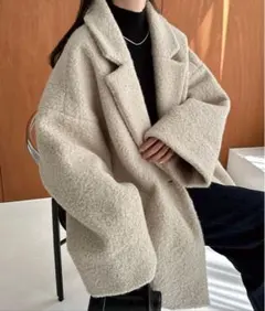 ベージュ ピーコート