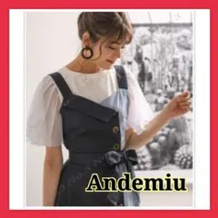 【未使用 タグ付】Andemiu アンデミュウ プリーツスリーブカットソーのサムネイル