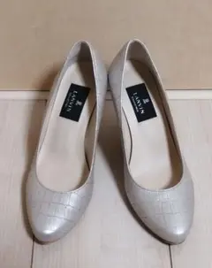 LANVIN COLLECTION クロコ型押しレザーパンプス