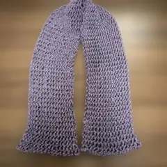 パープルニットスヌード