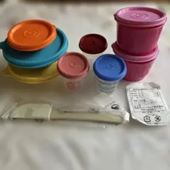 Tupperware 食品保存容器セット スパチュラ付きのサムネイル