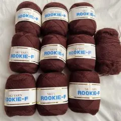 【新品未使用✨美品✨】SKI YARN ROOKIE-F ブラウン 9玉+おまけ