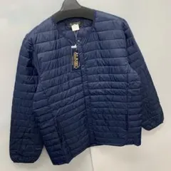 新品★メンズ★4Lサイズ★軽量 ノーカラーウルトラライトダウンジャケット 紺色