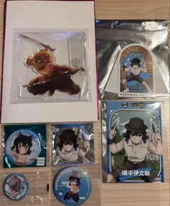 鬼滅の刃 嘴平伊之助　アクリルスタンド　缶バッジ　ブロマイド　スタンドポップ