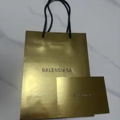 BALENCIAGA ゴールドショップ袋　メッセージカードのサムネイル