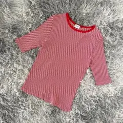 未使用級『URBAN RESEARCH DOORS』半袖ニット　ボーダー　赤