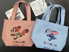 セリア　ズートピア　ミニミニトートバッグ　2点 Disney ジュディ　ニック
