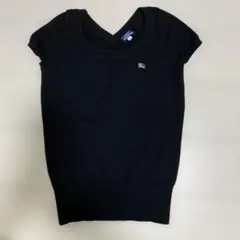Burberryブルーレーベル　黒半袖ニット