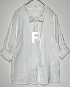 GRL 五分袖シャツブラウス　フリーサイズ　S M L F オフィスカジュアル