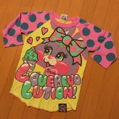 LOVE REVOLUTION 子供服 ラグランTシャツ 七分袖 １４０cm