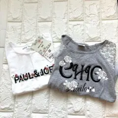 UNIQLO.PAUL & JOE 花柄ロゴ Tシャツ 110cm2枚セット