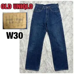 A*中様 90s OLD UNIQLO ストレート デニムパンツ w30 コット