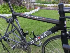 超美品 DE ROSA TEAM フレームセット イタリア製 ホリゾンタル DE ROSA TEAM ロードバイクフレーム 超美品 DE ROSA TEAM