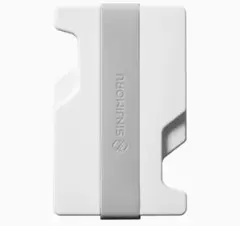 スマホ カードケース ミニ財布 ミニポケット 脱着可能 ホワイト グレー