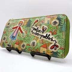 Jocomomola ホコモモラ 長財布 カンポ 刺繍 グリーン L字ジップのサムネイル