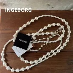☆INGEBORG☆インゲボルグ☆人工パール ロングネックレス☆未使用タグ付きのサムネイル