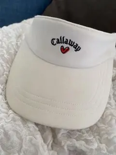 Callaway リボン付きバイザー ホワイト