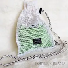 PORTER×BEAMS ポーター メッシュ サコッシュ ベージュ - メルカリ