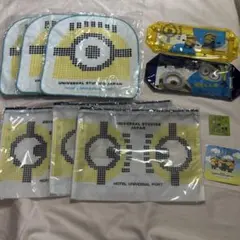 【未開封】ミニオン タオル ポーチ ケース シール グッズまとめ売り