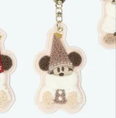 ディズニー　クリスマス　リルリンリン　キーチェーン　茶色