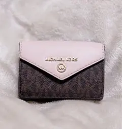 MICHAEL KORS 三つ折り財布 ピンク/ブラウン