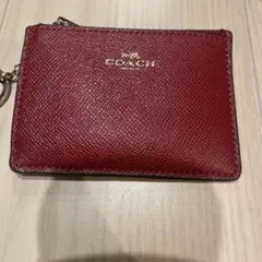 COACH レッド コインケース