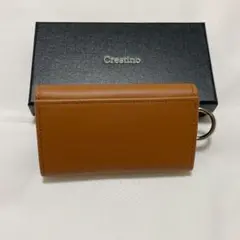 Crestino レザーキーケース ブラウン キーホルダーのサムネイル