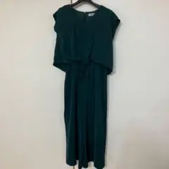 ナノユニバース　ダークグリーン 半袖　オールインワン