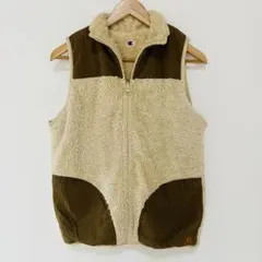 Champion (チャンピオン) リバーシブルボアフリースベスト / ベージュ