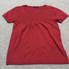 美品　コムサ　薄手　半袖　ニット　カシミヤ　シルク　ウール　11号のサムネイル