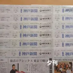 神戸新聞 夕刊 9/16~20.22.24~27.29.30