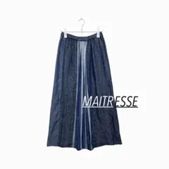 ♡ MAITRESSE メトリーゼ デニム 異素材切り替え ロングスカート 春夏のサムネイル