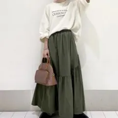 新品未使用　LOWRYSFARM ２ＷＡＹティアードスカート