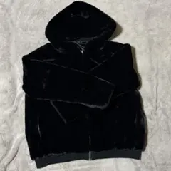 GU フード付きフェイクファージャケット Lサイズ