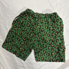 MERKEY'S マーキーズ　ヒョウ柄ハーフパンツ 緑と茶色150センチ