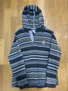 フード付きストライプパーカー