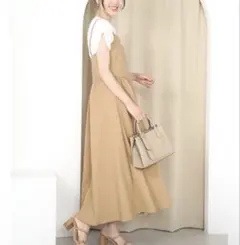 fifth ジャガードキャミワンピース　サロペットワンピース　キャミワンピース
