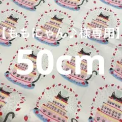 【ももにゃん♪様専用】【匿名配送】オックス生地　綿100% はぎれ　黒猫　2点