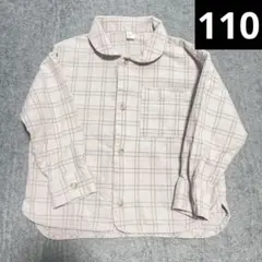 apres les cours 長袖シャツ 110cm ベージュ系チェック