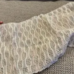 クリーム色 透かし編み ストール