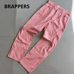 【ブラッパーズ】ストレートパンツ　ピンク　ストレッチ　カジュアル　カラーボトムス