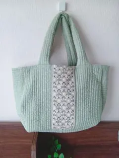 ヌビバッグ インド刺繍 ハンドバッグ 大人可愛い 韓国風 ハンドメイド（A639のサムネイル