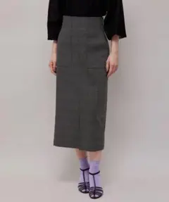 ROPÉ 【Oggi10月号掲載】ポケット付きチェックタイトスカート