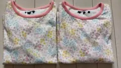 ユニクロ 花柄長袖カットソー2枚セット