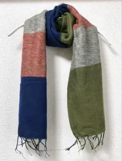 メルローズクレール　ブロックカラー　マフラー　ストール