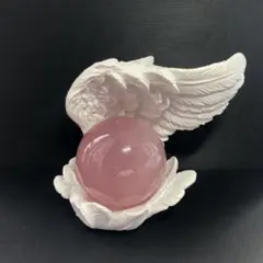 天使の羽 台座 スフィア アクセサリー置き 白 翼 ディスプレイ 水晶