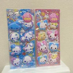 もっちりシール　2点セット　ぷくぷくあわわちゃん　ハッピーマーチ