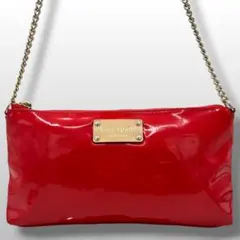 Kate Spade ケイトスペード ショルダーバッグ　エナメル チェーン