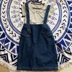 デニム サロペット ジャンパースカート